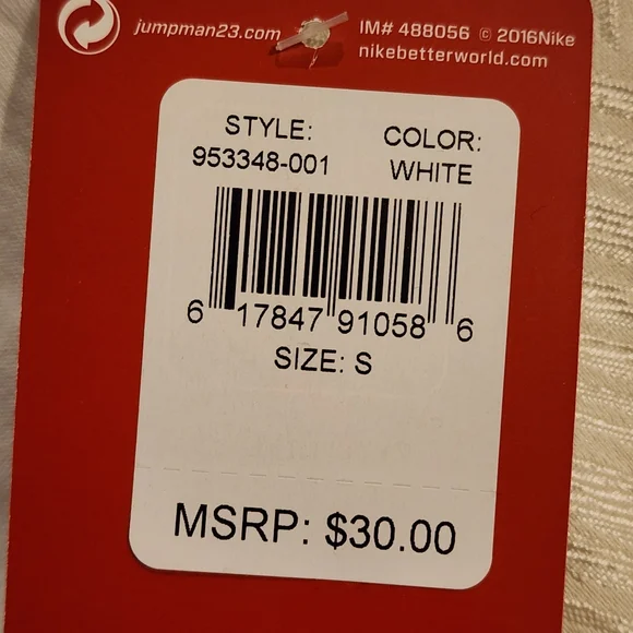 NIKE Jordan Women's White and Black Patterned Tank Top NWT Sz S - Picture 4 of 5